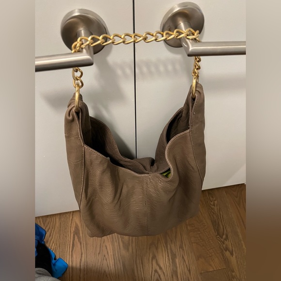 Sandro over the shoulder bag with gold painted chain - Picture 2 of 4